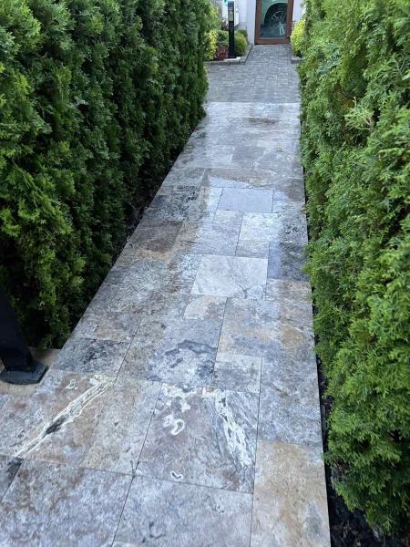 Silver travertine