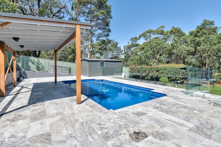 Silver travertine