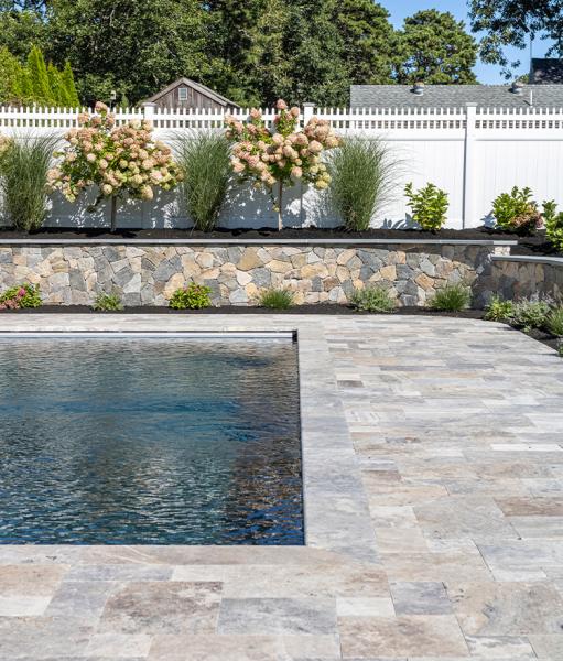 Silver travertine
