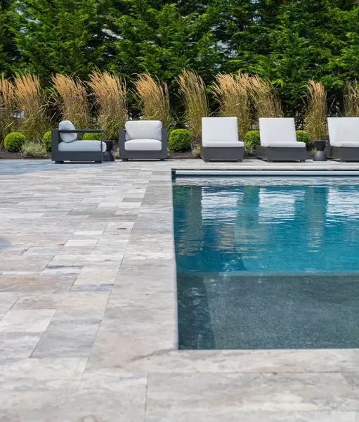 Silver travertine