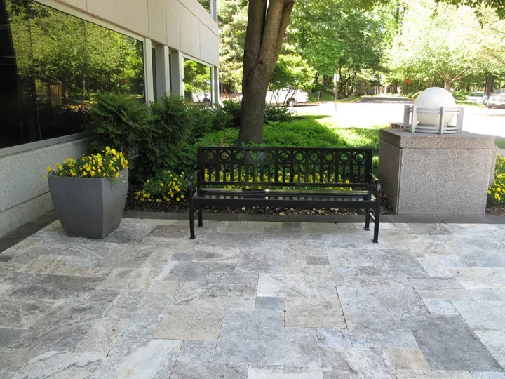 Silver travertine