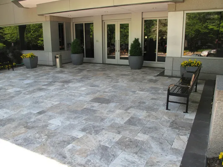 Silver travertine