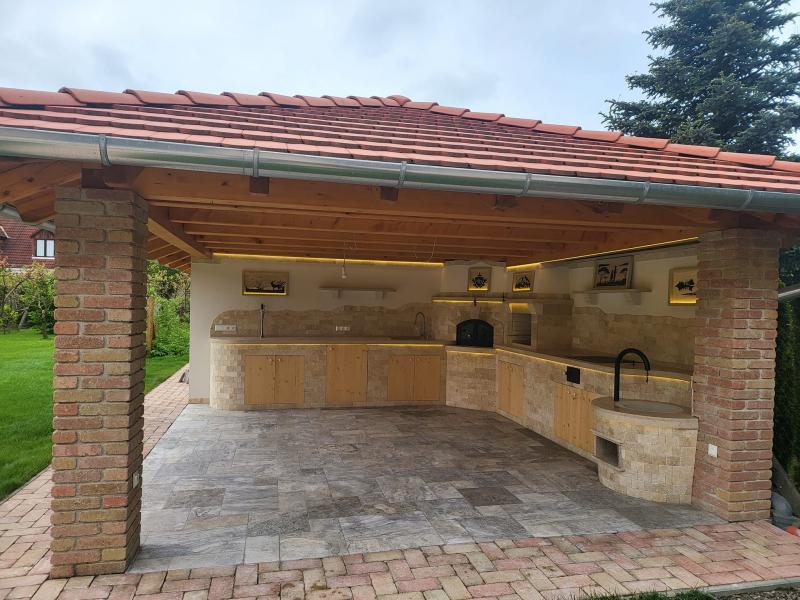 Silver travertine